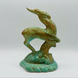 Vintage MCM Haeger Pottery Gazelle Statue Art Deco MID Century